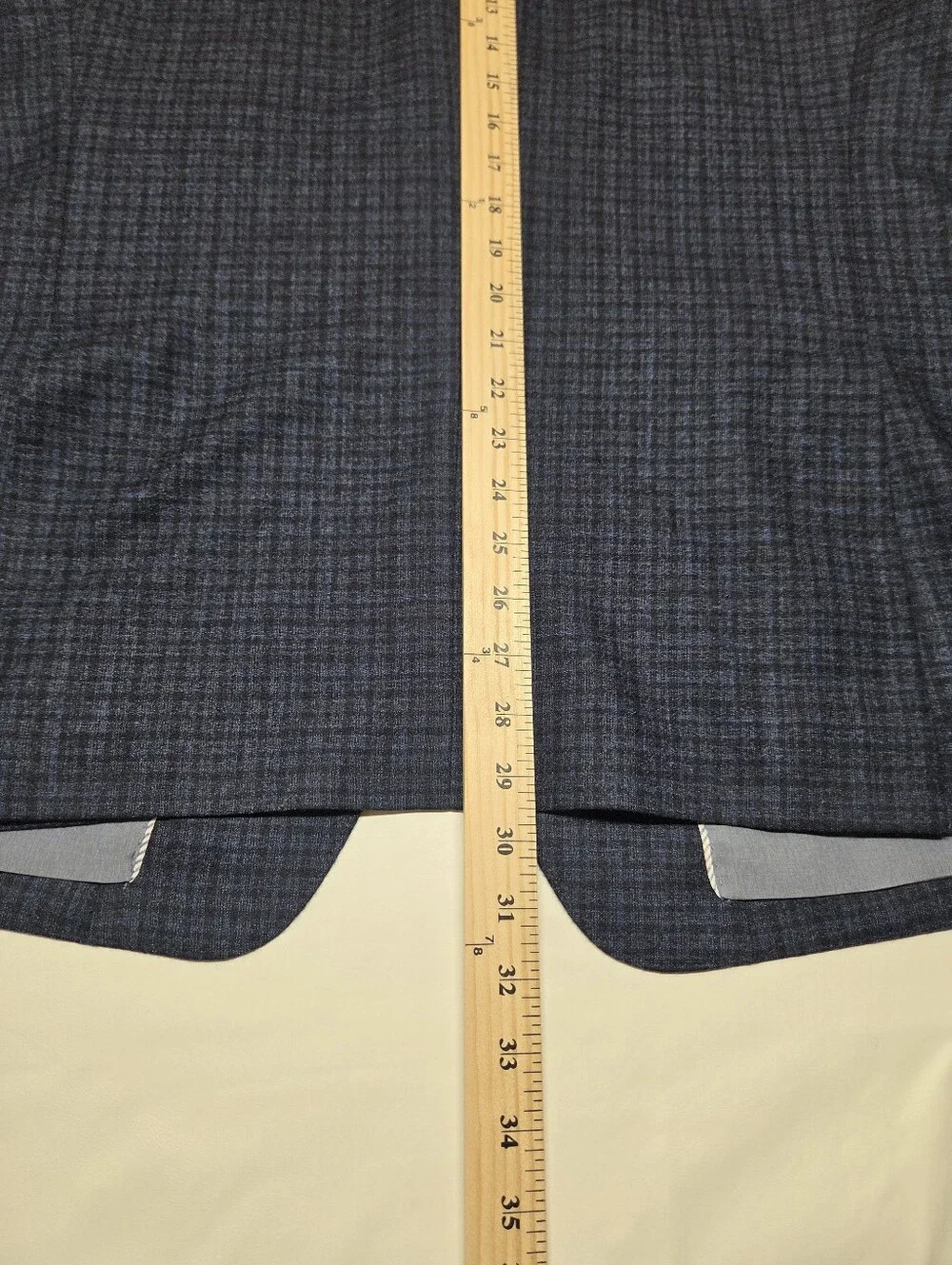 Joseph Abboud Heritage Navy Plaid Wool Sport Coat Mens 46R Lanificio di Pray